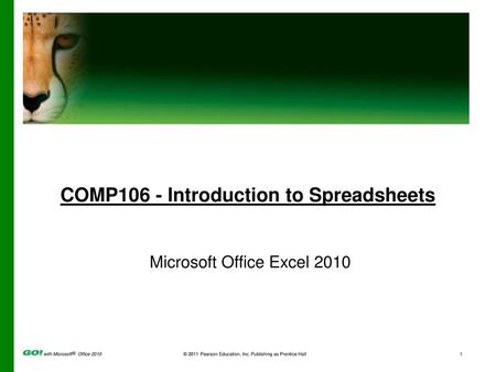 COMP106 - Introduction to Spreadsheets