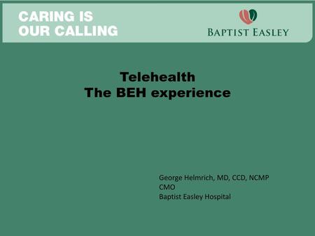 Telehealth The BEH experience