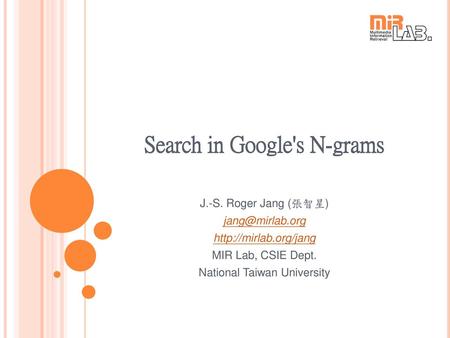 Search in Google's N-grams