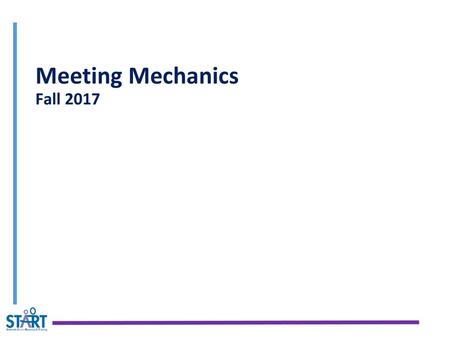 Meeting Mechanics Fall 2017