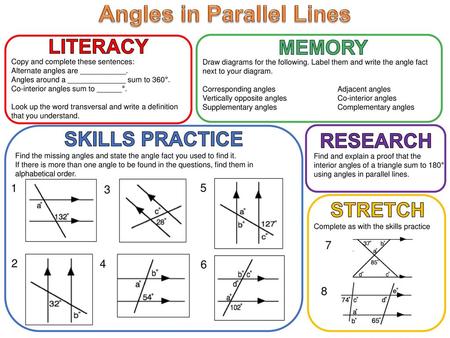 Angles in Parallel Lines