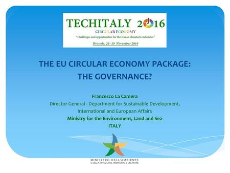 THE EU CIRCULAR ECONOMY PACKAGE: THE GOVERNANCE?