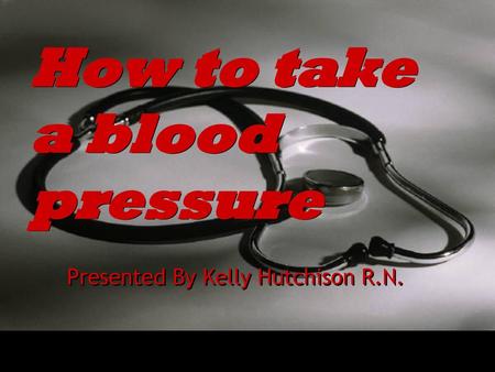 How to take a blood pressure