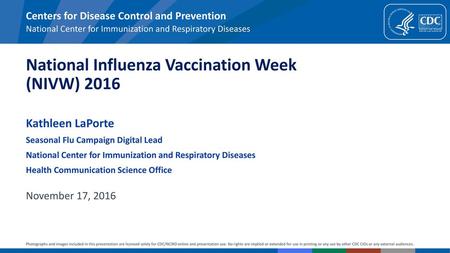 National Influenza Vaccination Week (NIVW) 2016