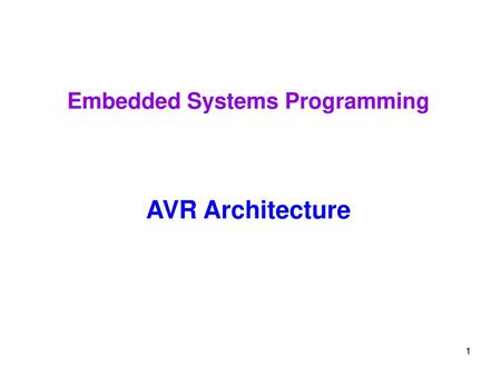 Embedded Systems Programming