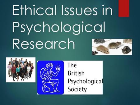 Ethical Issues in Psychological Research