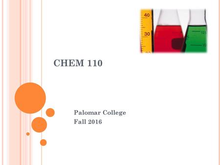 CHEM 110 Palomar College Fall 2016.