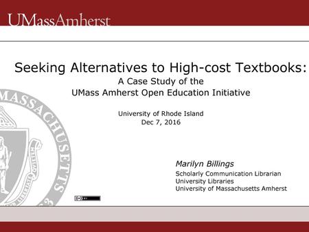 Seeking Alternatives to High-cost Textbooks: