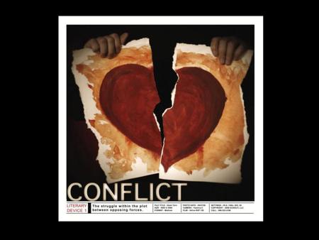 Two Types of Conflict External Conflict Internal Conflict.