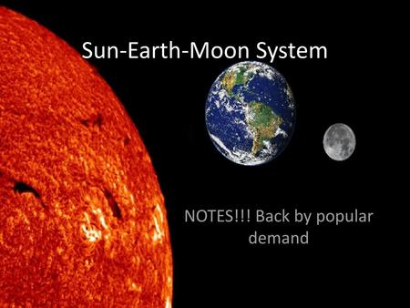 Sun-Earth-Moon System