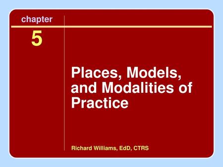 Places, Models, and Modalities of Practice