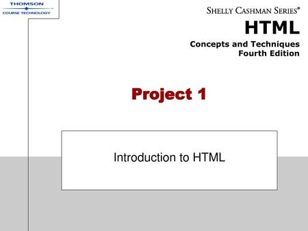 Project 1 Introduction to HTML.