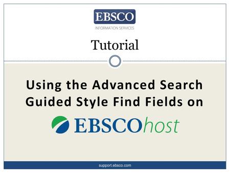 Using the Advanced Search Guided Style Find Fields on