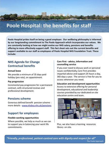 Poole Hospital: the benefits for staff