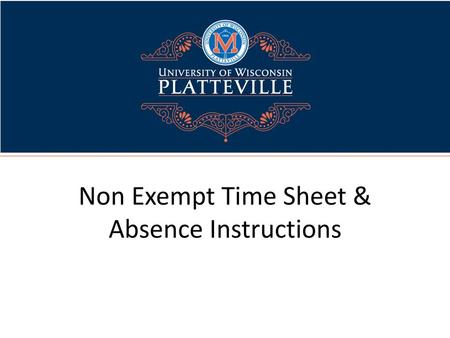 Non Exempt Time Sheet & Absence Instructions