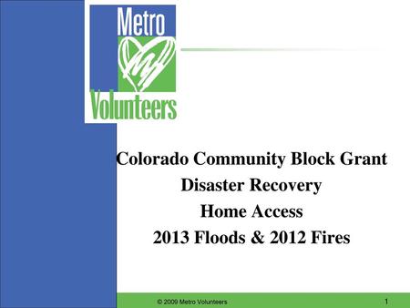 Colorado Community Block Grant