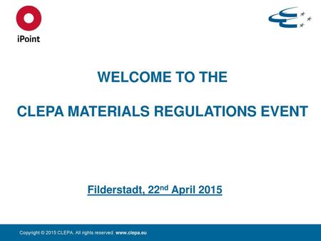 CLEPA MATERIALS REGULATIONS EVENT