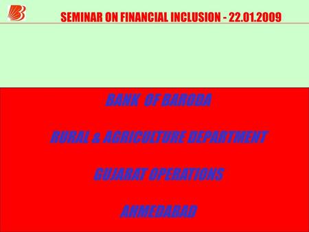 SEMINAR ON FINANCIAL INCLUSION