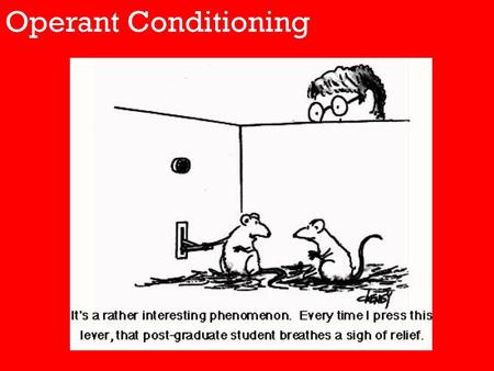 Operant Conditioning.