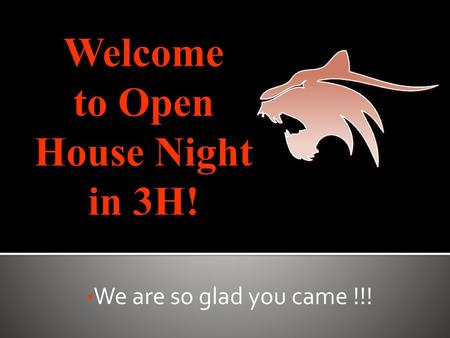 Welcome to Open House Night in 3H!