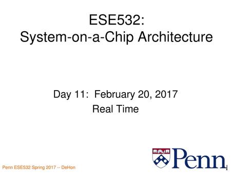 ESE532: System-on-a-Chip Architecture