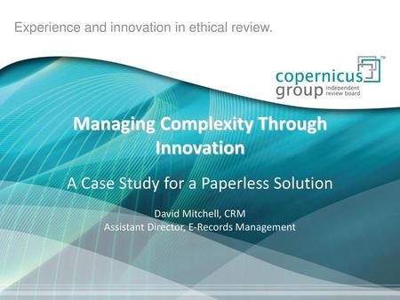 Managing Complexity Through Innovation