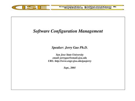 Software Configuration Management