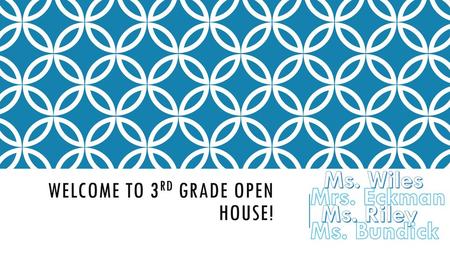 Welcome to 3rd grade open house!