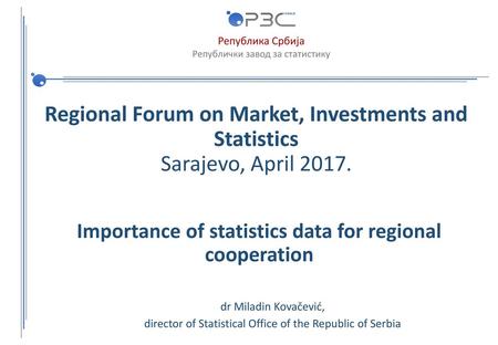 Importance of statistics data for regional cooperation