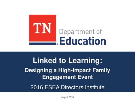 Designing a High-Impact Family Engagement Event