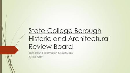 State College Borough Historic and Architectural Review Board