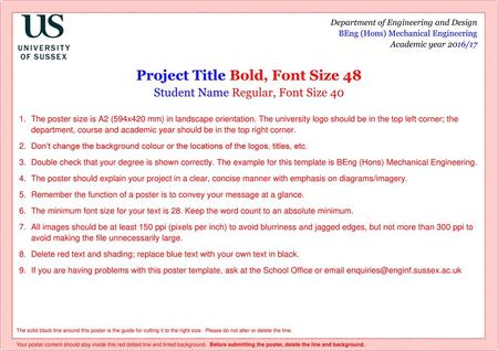 Project Title Bold, Font Size 48