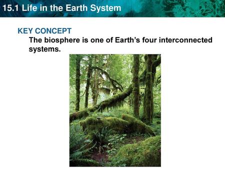 The biosphere is the portion of Earth that is inhabited by life.