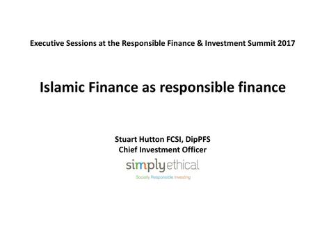 Islamic Finance as responsible finance