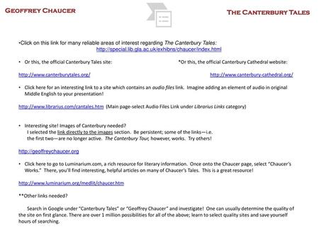 The Canterbury Tales Geoffrey Chaucer