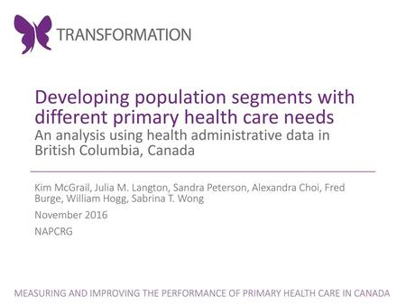 Developing population segments with