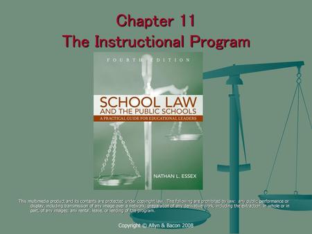 Chapter 11 The Instructional Program