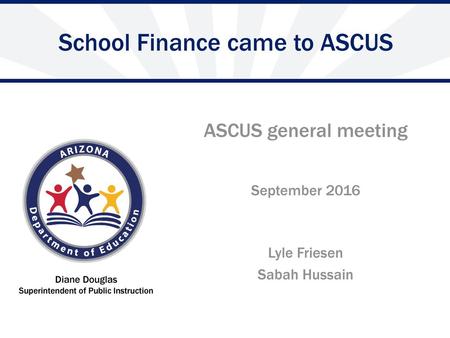 School Finance came to ASCUS