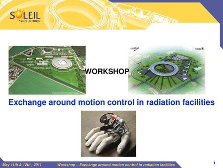 Exchange around motion control in radiation facilities