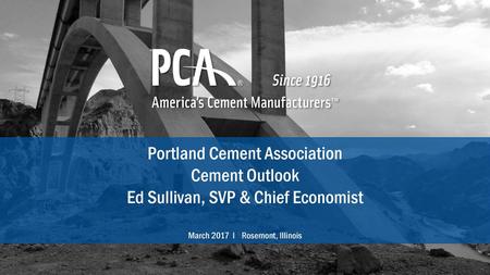 Portland Cement Association Cement Outlook