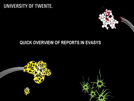 Quick overview of reports in EvaSys