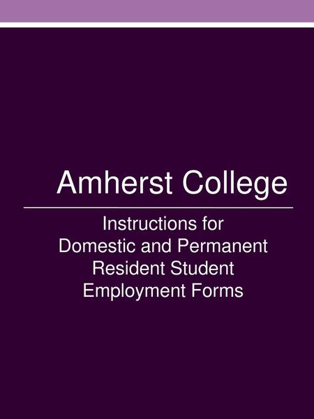 Domestic and Permanent Resident Student