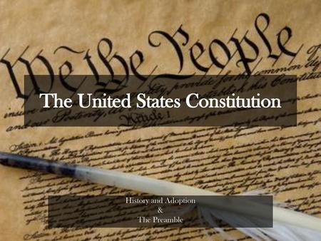 The United States Constitution