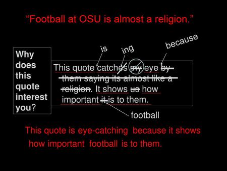 “Football at OSU is almost a religion.”