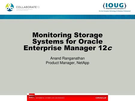 Monitoring Storage Systems for Oracle Enterprise Manager 12c