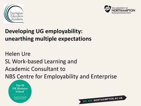 Developing UG employability: