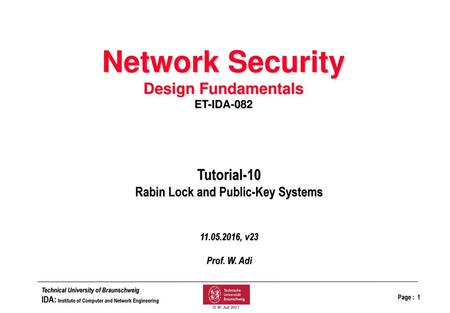 Rabin Lock and Public-Key Systems