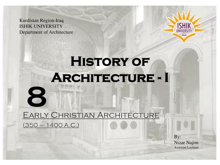 History of Architecture - I