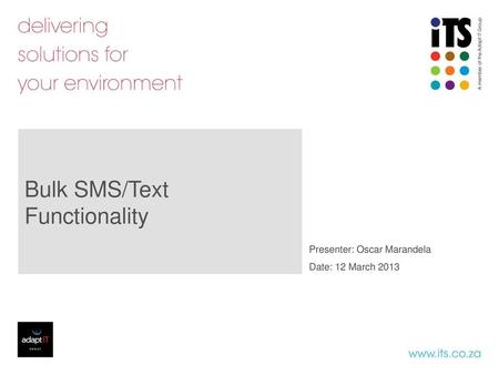 Bulk SMS/Text Functionality