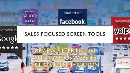 Sales focused screen tools